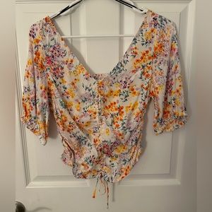 H&M Flower Ruched Top